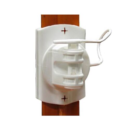 Wood and T Post Pinlock Insulator - White